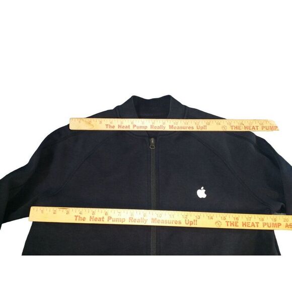 Apple Full Zip Jacket Men Sz M Employee Embroidered Uniform Black Casual - Picture 4 of 7